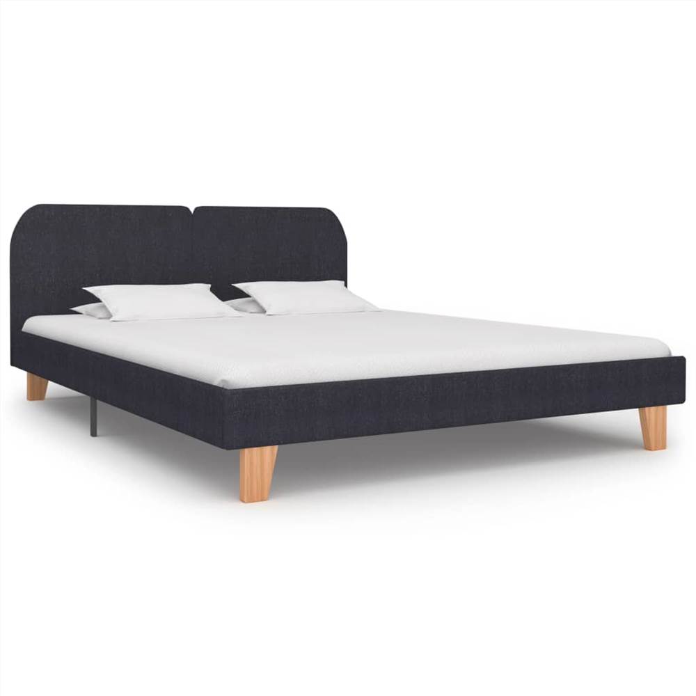 

Bed Frame Dark Grey Fabric 150x200 cm