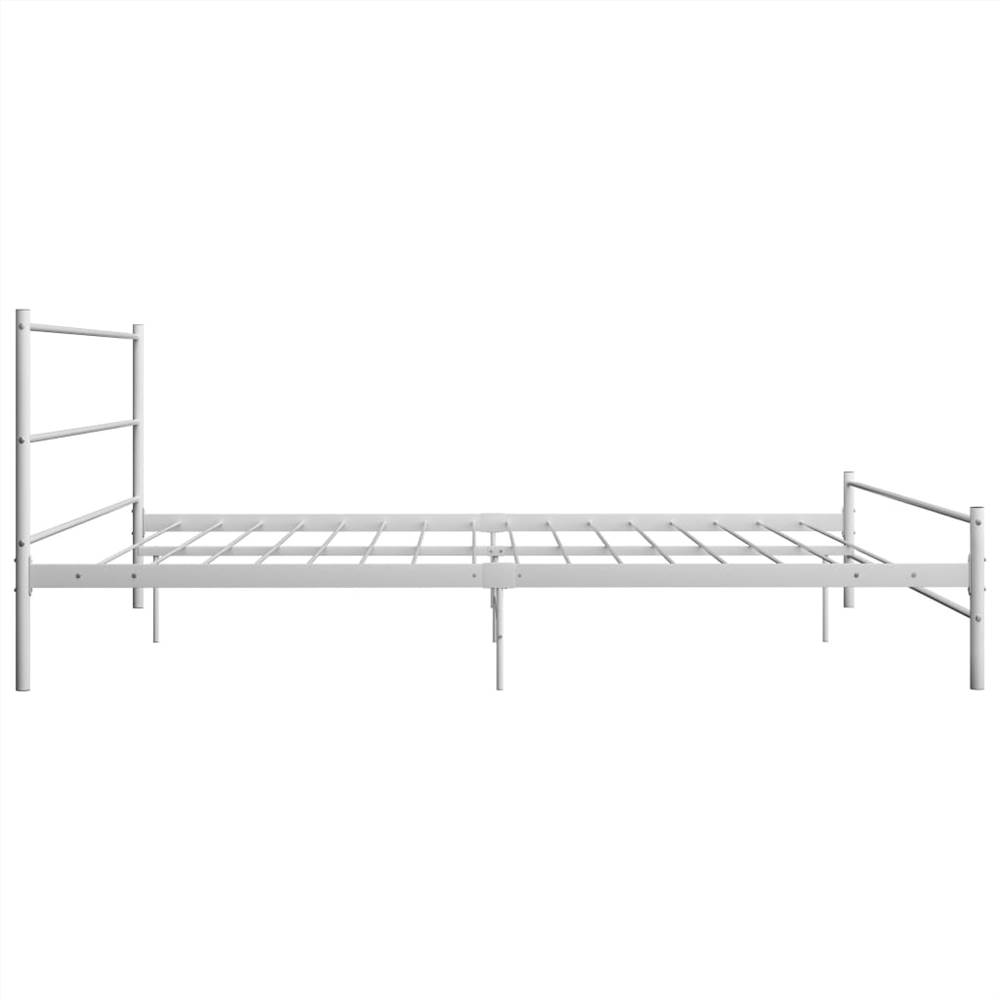 Bed Frame White Metal 6FT Super King 180x200 cm