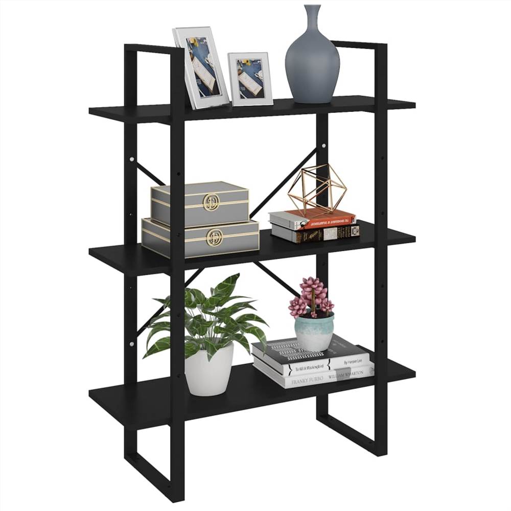 

Book Cabinet Black 80x30x105 cm Chipboard