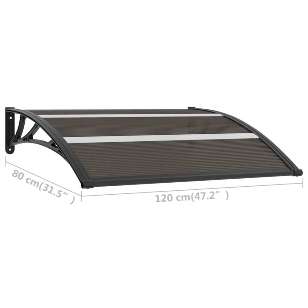 Door Canopy Black 120x80 cm PC