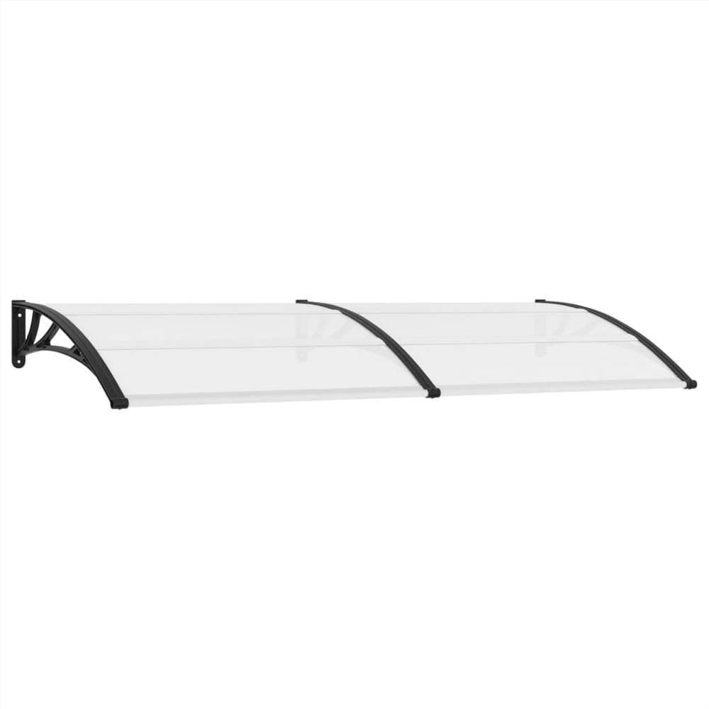 

Door Canopy Black and Transparent 240x80 cm PC