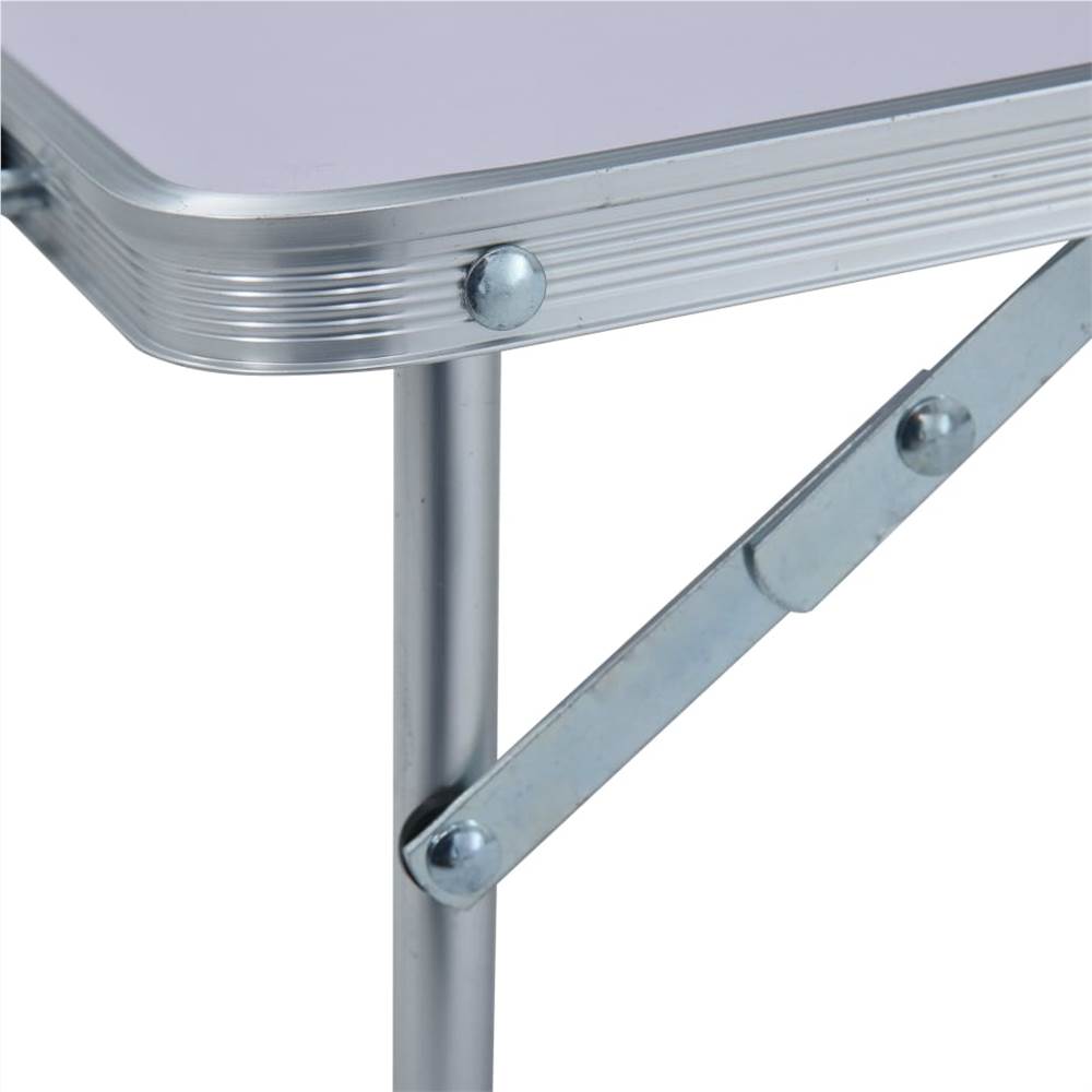 Folding Camping Table White Aluminium 60x40 cm 18 Folding Camping Table White Aluminium 60x40 cm