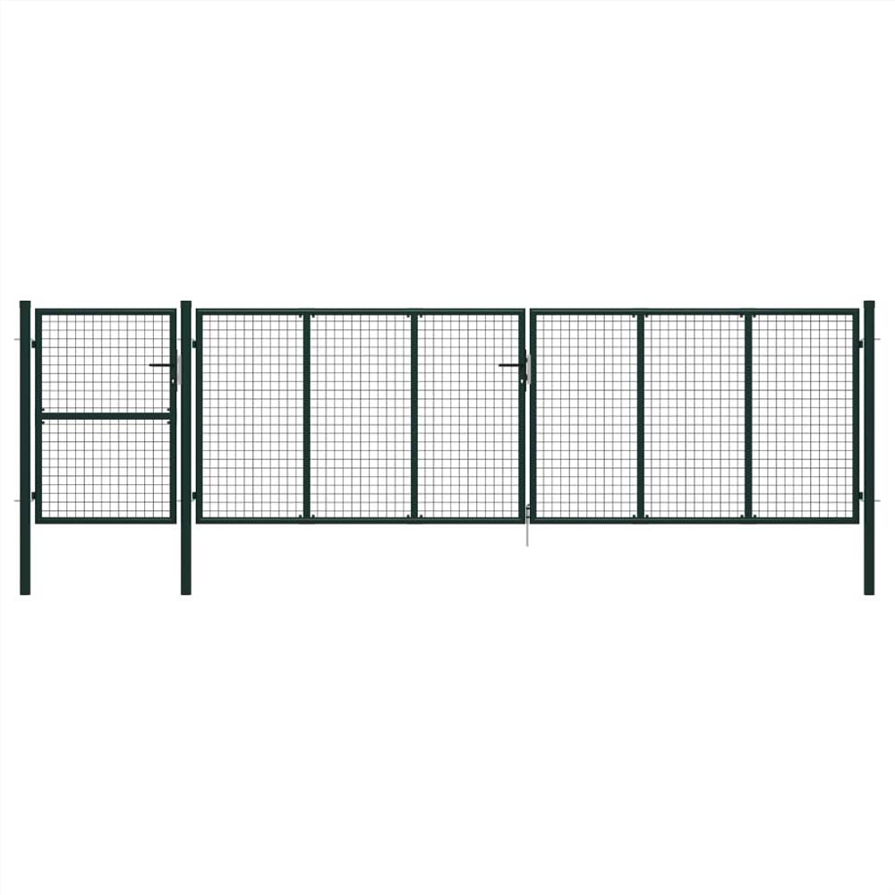 

Garden Gate Steel 500x125 cm Green