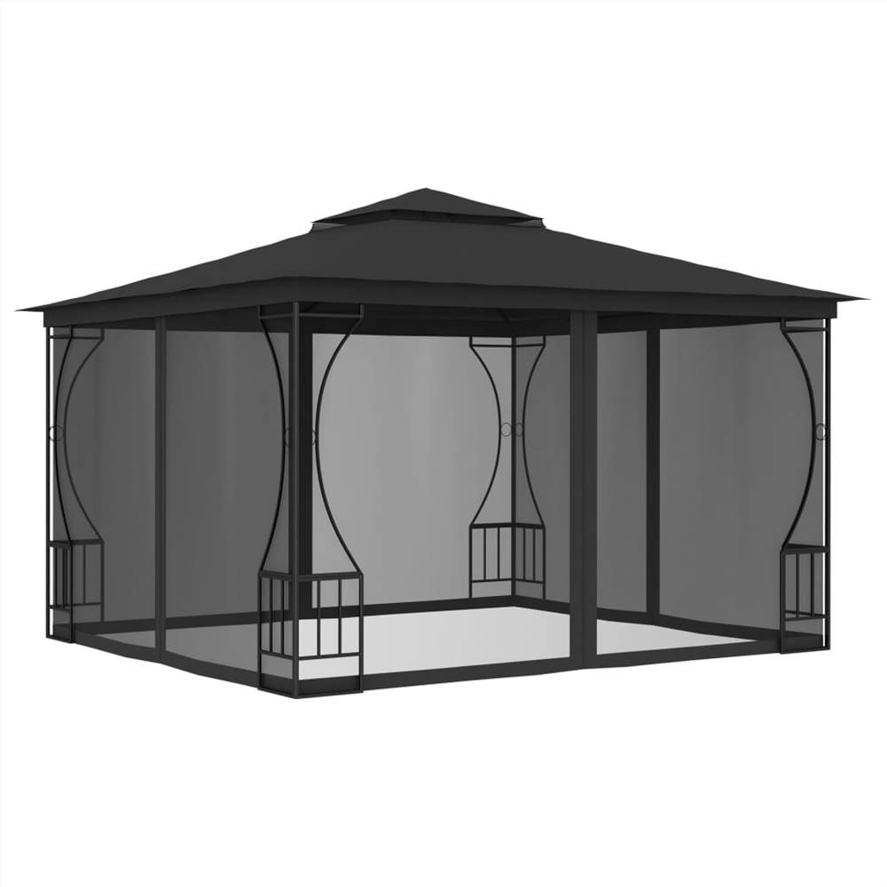 

Gazebo with Curtains 300x300x265 cm Anthracite