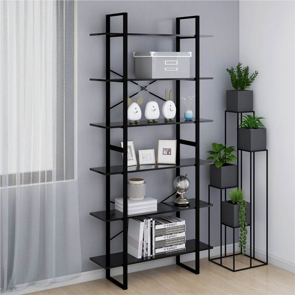 

High Cabinet Black 100x30x210 cm Chipboard