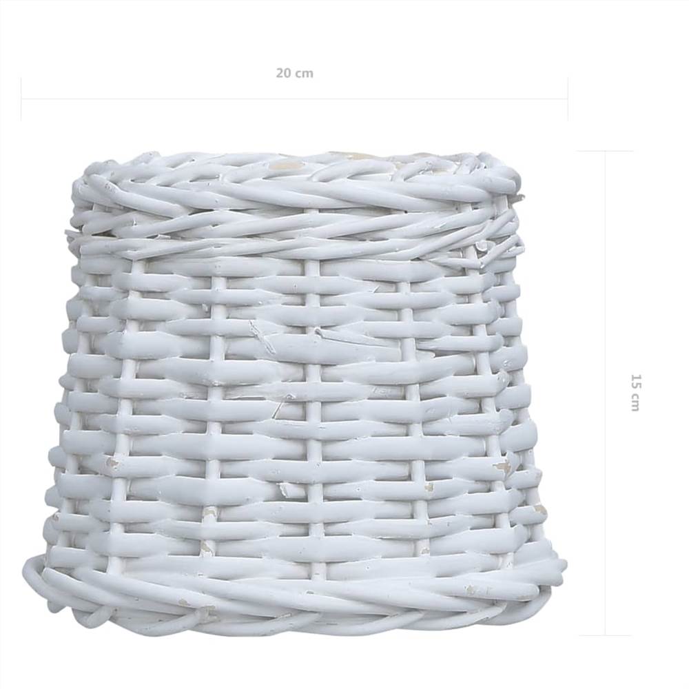 Lamp Shade Wicker 20x15 cm White