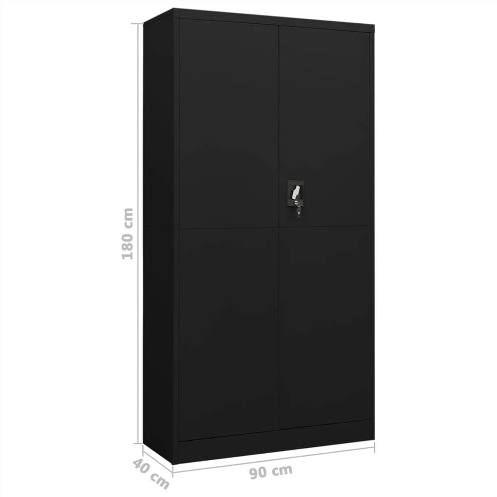 Locker Cabinet Black 90x40x180 Cm Steel 13 Locker Cabinet Black 90x40x180 cm Steel