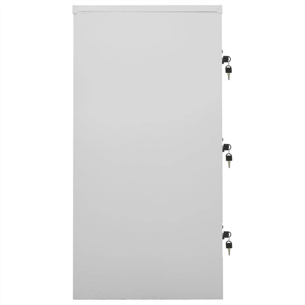 Locker Cabinet Light Grey 90x45x92.5 cm Steel