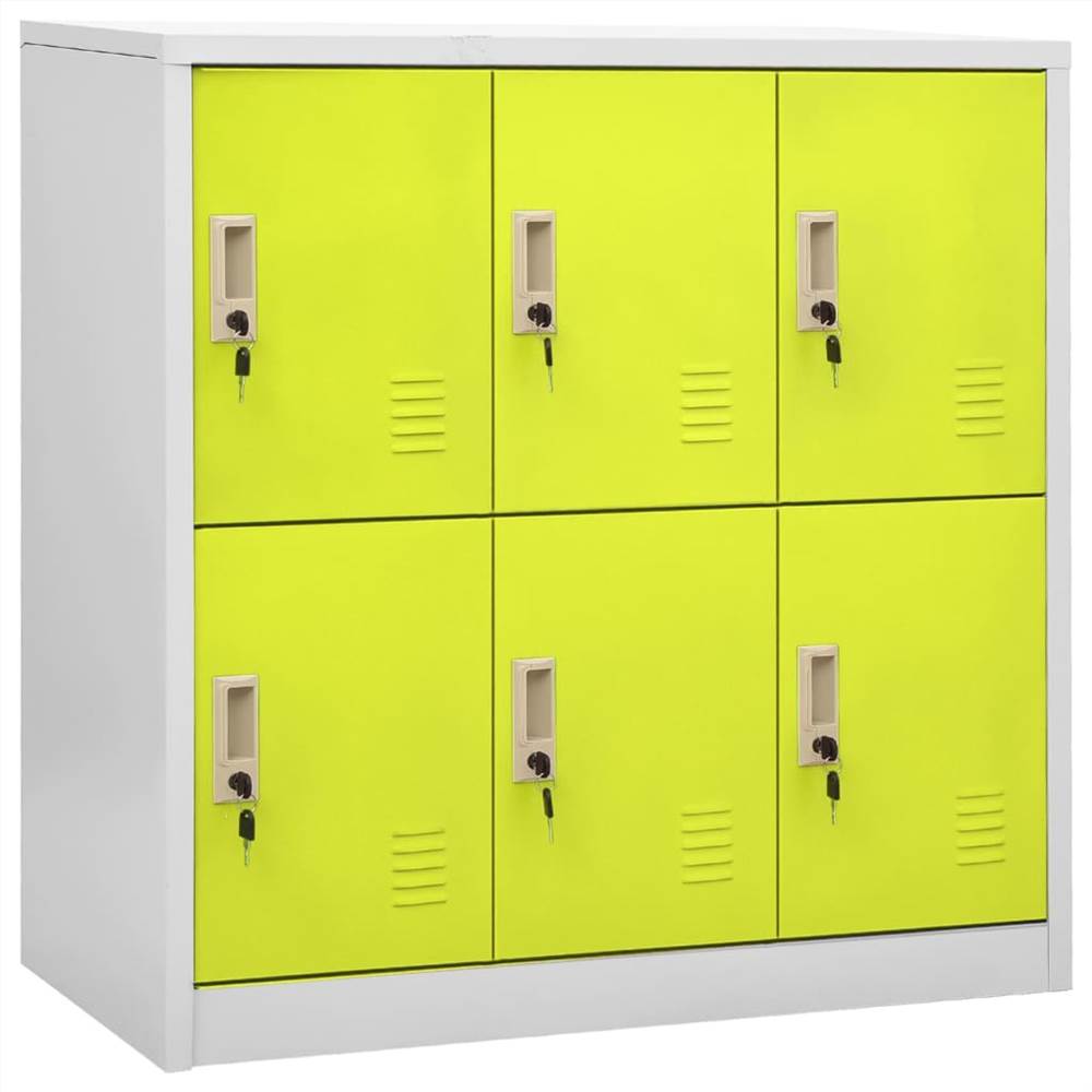 

Locker Cabinet Light Grey and Green 90x45x92.5 cm Steel