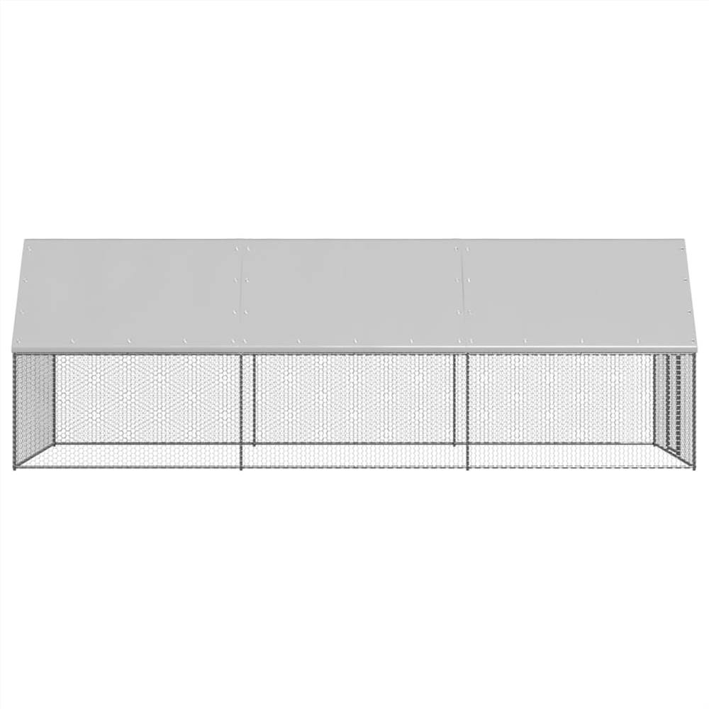 Outdoor Chicken Cage 2x6x2 m Galvanised Steel