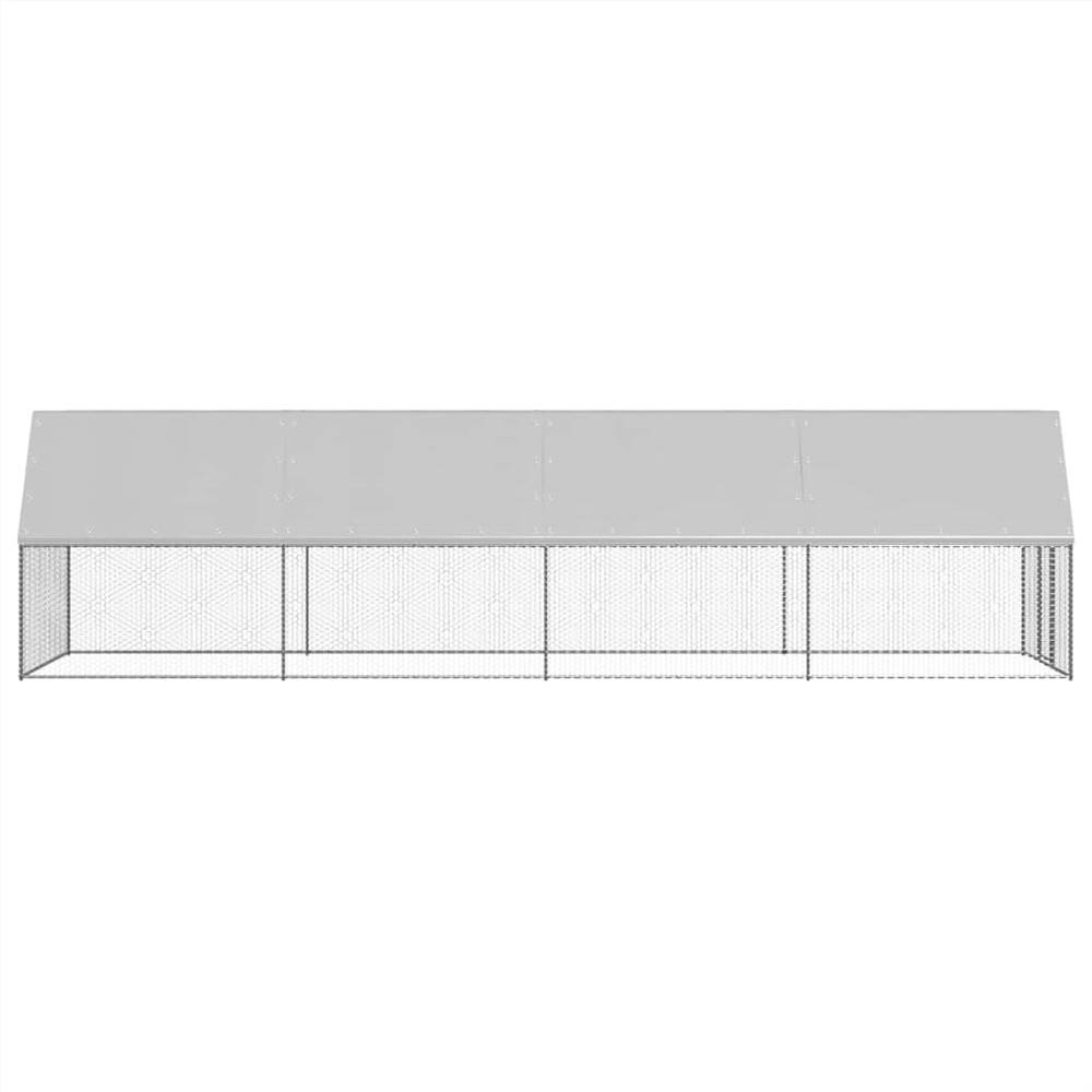 Outdoor Chicken Cage 2x8x2 m Galvanised Steel