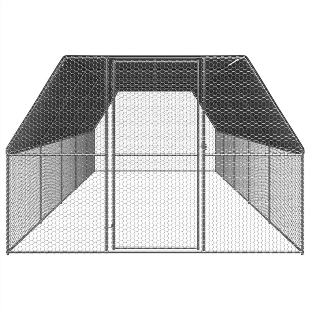 Outdoor Chicken Cage 3x10x2 m Galvanised Steel