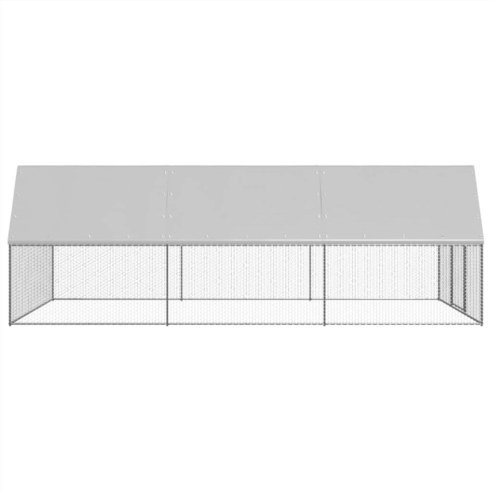 Outdoor Chicken Cage 3x6x2 m Galvanised Steel