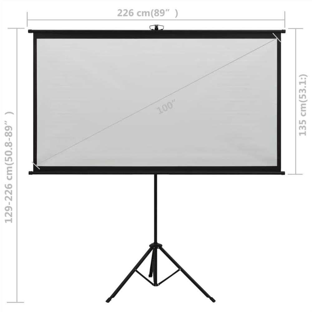 Projection Screen with Tripod 100" 16:9