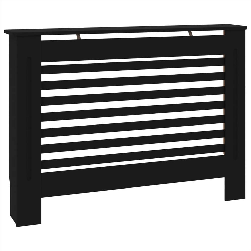 Radiator Cover Black 112x19x81 cm MDF