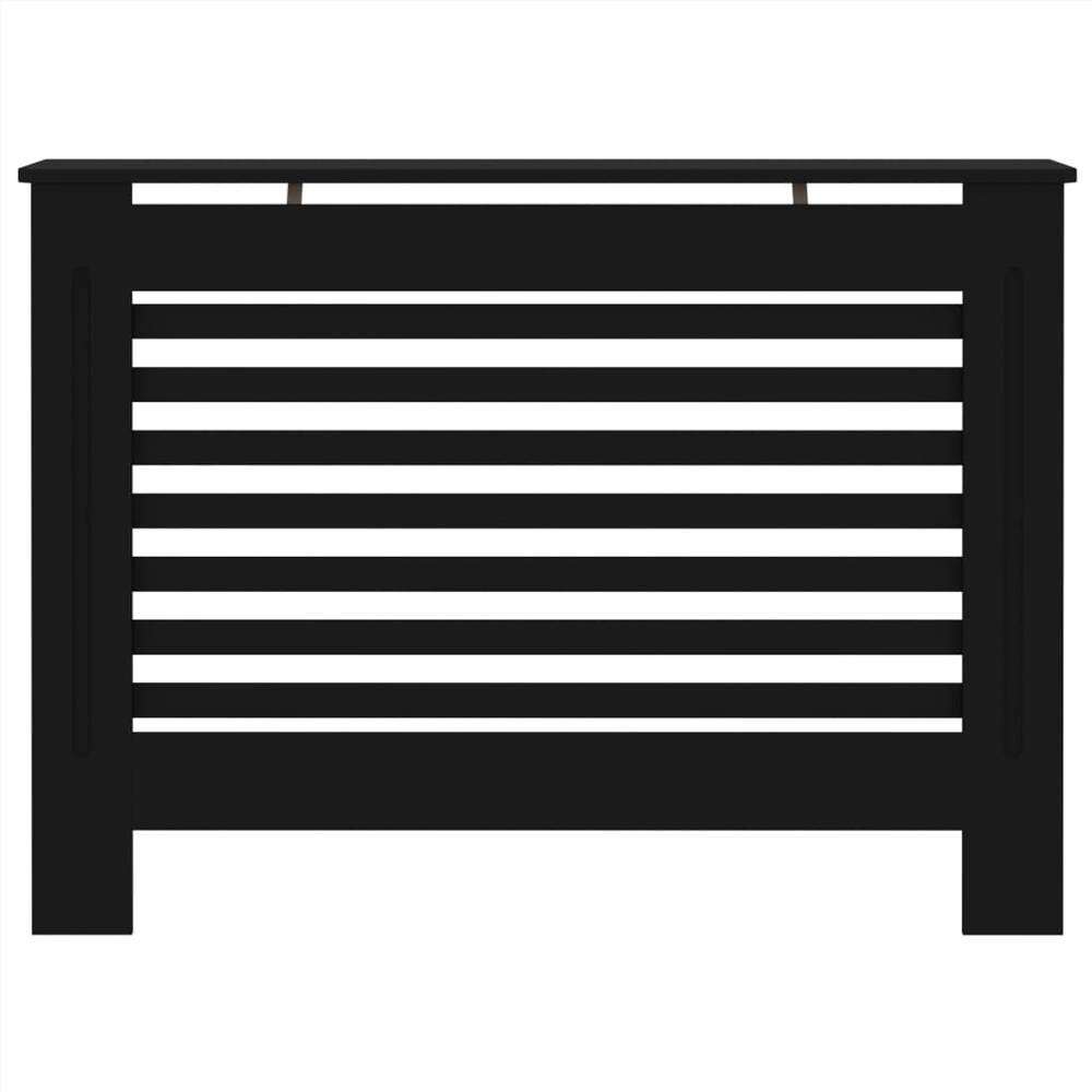 Radiator Cover Black 112x19x81 cm MDF