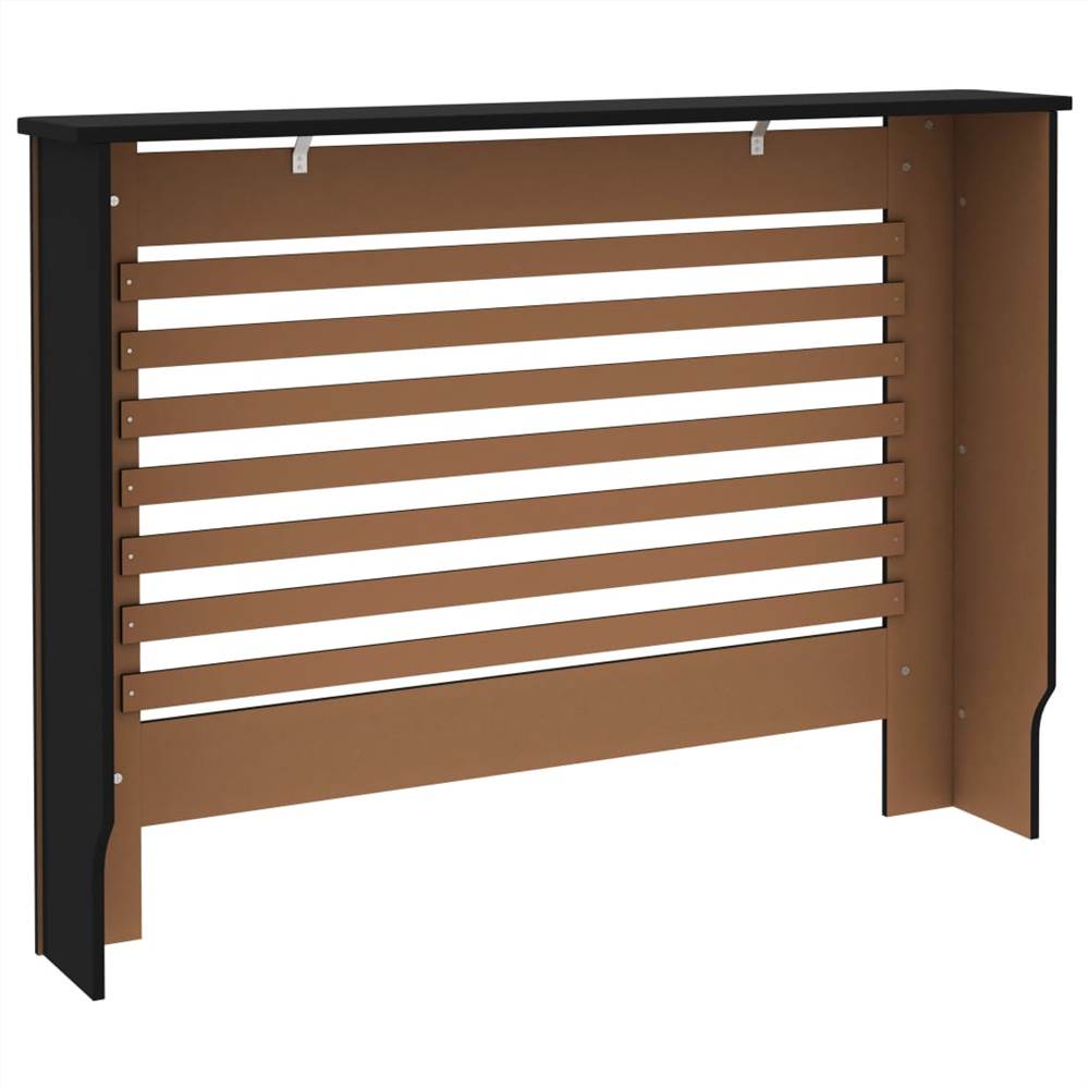 Radiator Cover Black 112x19x81 cm MDF