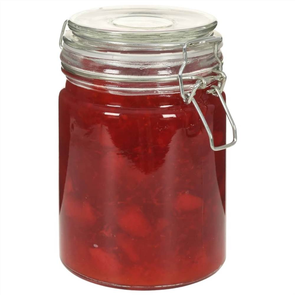 Storage Jars with Clip Closure 6 pcs 750 ml