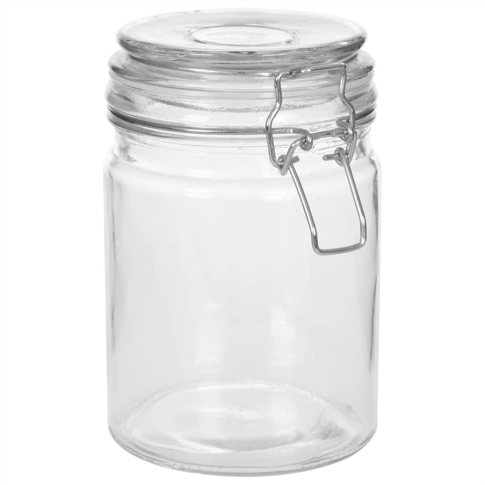 Storage Jars with Clip Closure 6 pcs 750 ml