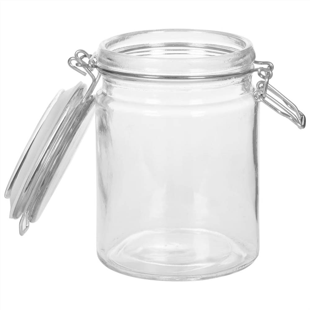 Storage Jars with Clip Closure 6 pcs 750 ml