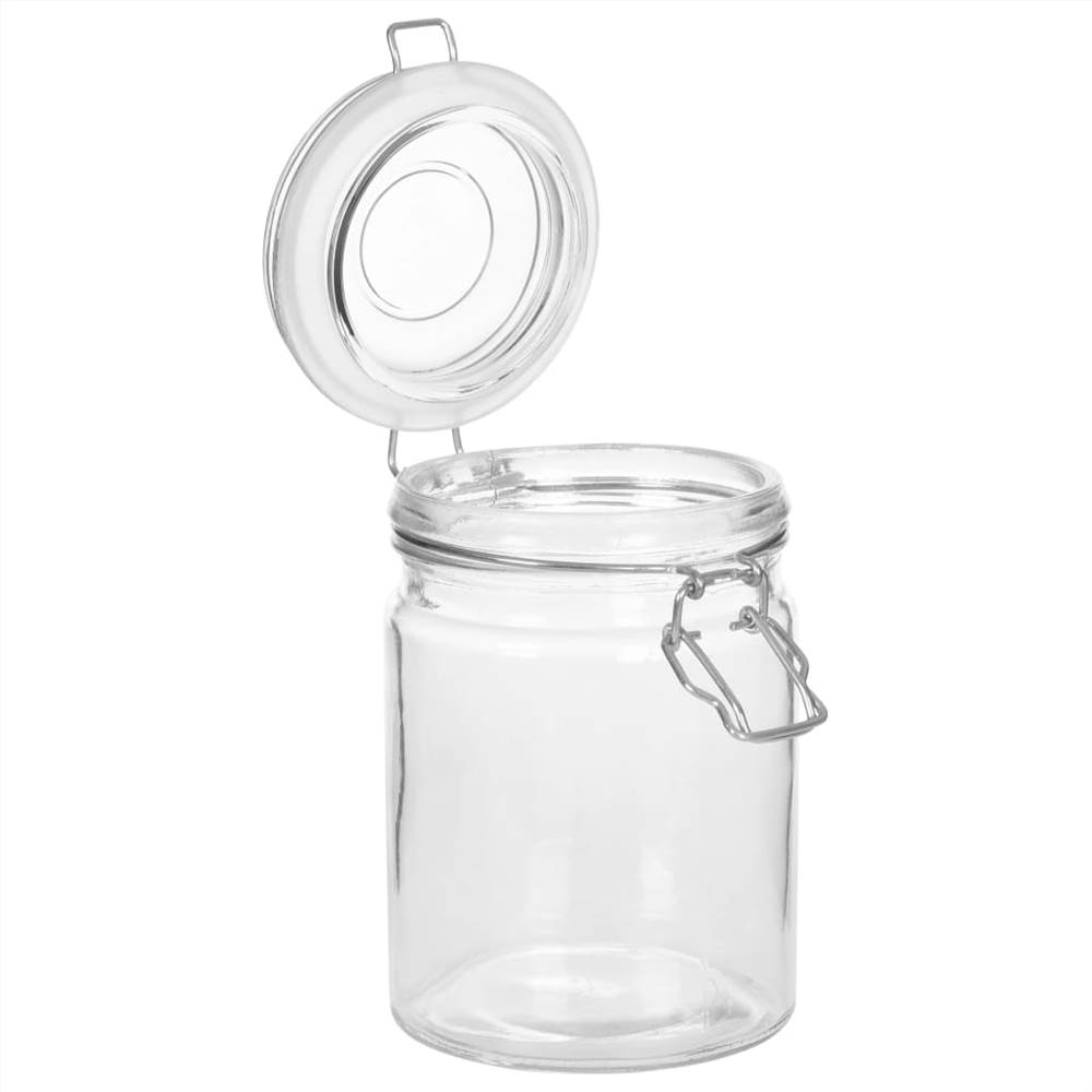 Storage Jars with Clip Closure 6 pcs 750 ml
