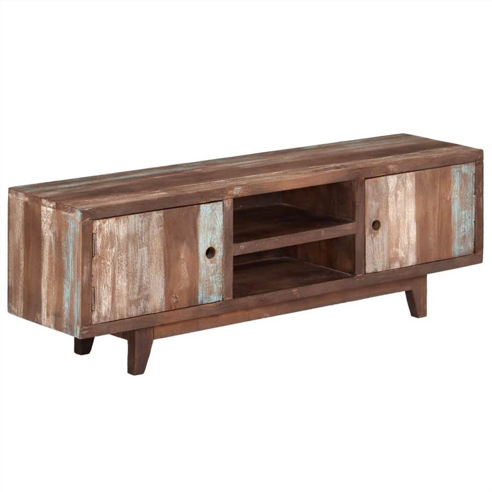 TV Cabinet Solid Acacia Wood Vintage 118x30x40 cm
