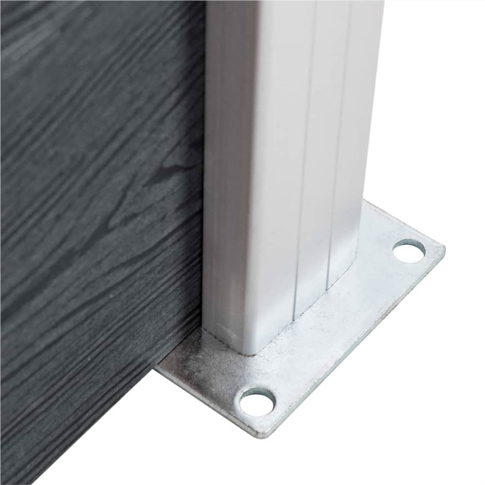 WPC Fence Set 2 Square 353x185 Grey