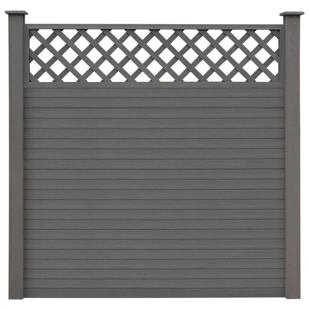 WPC Fence Set 2 Square 353x185 Grey