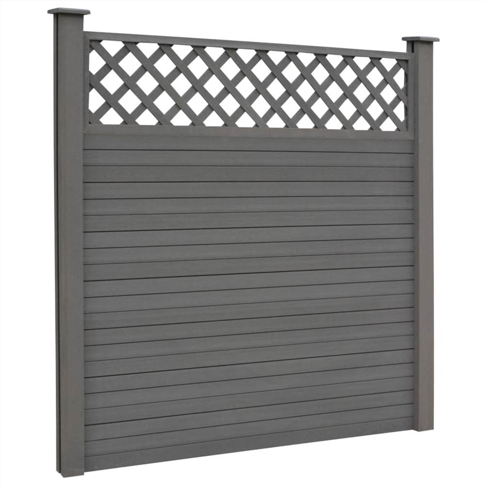 WPC Fence Set 2 Square 353x185 Grey