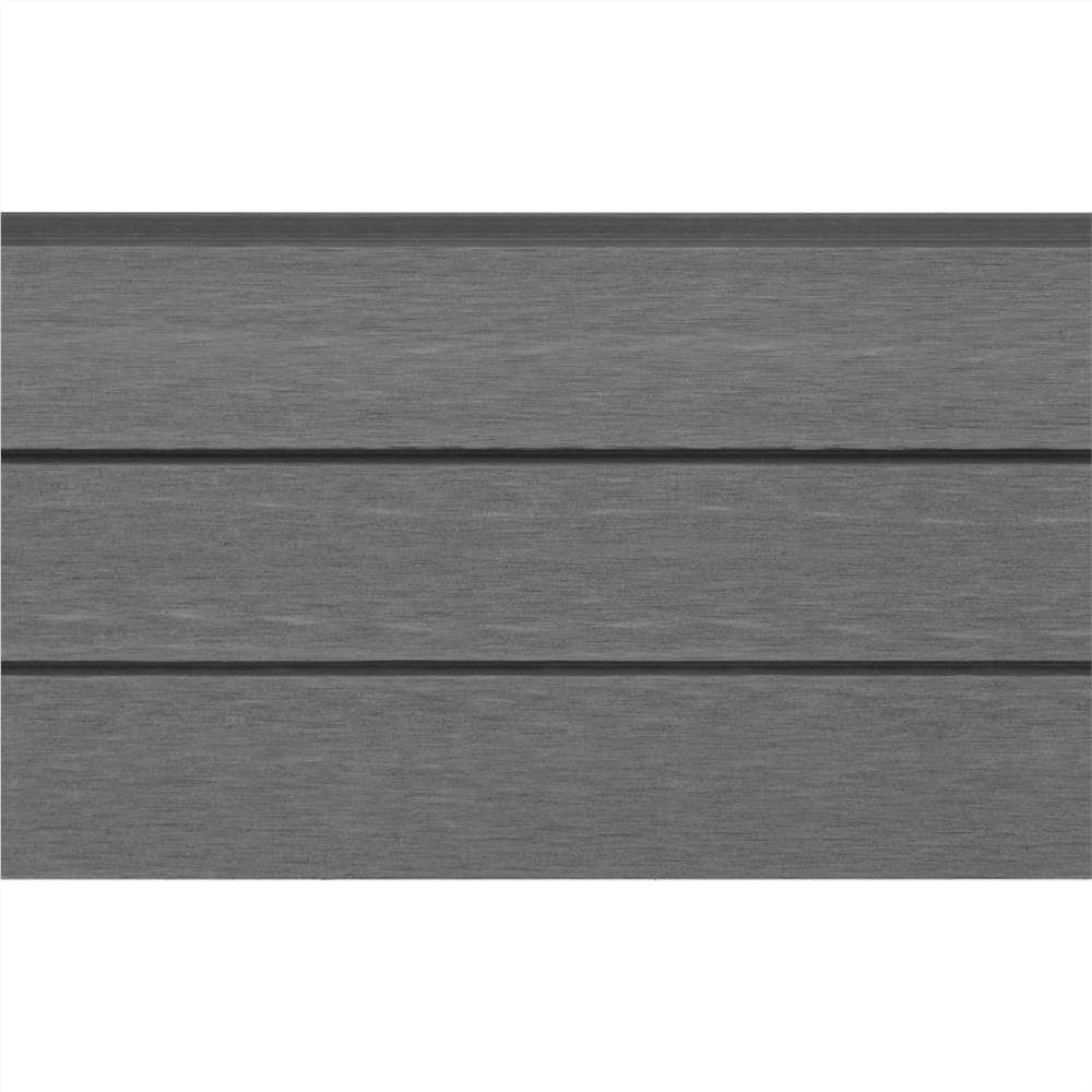 WPC Fence Set 2 Square 353x185 Grey
