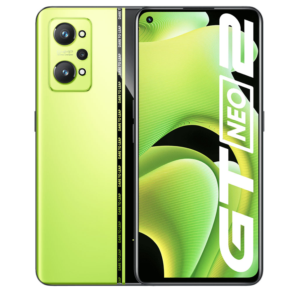 

Realme GT Neo 2 CN Version 5G Smartphone 6.62 Inch 120Hz FHD+ Screen Qualcomm Snapdragon 870 12GB RAM 256GB ROM Android 11 64MP + 8MP + 2MP Triple Rear Camera 5000mAh Battery 65W SuperDart Flash Charge - Green