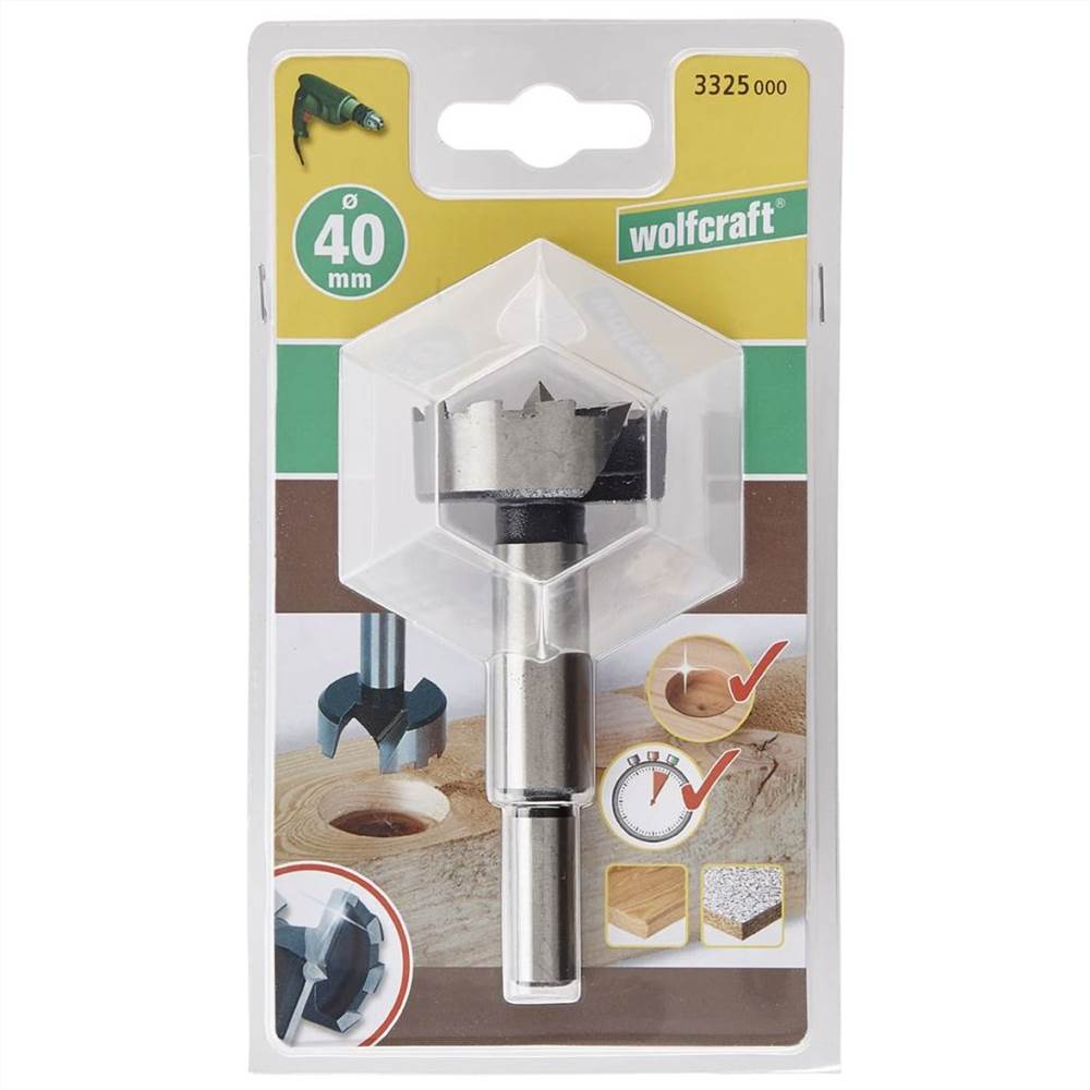 wolfcraft Forstner Drill Bit with Round Shank 3325000