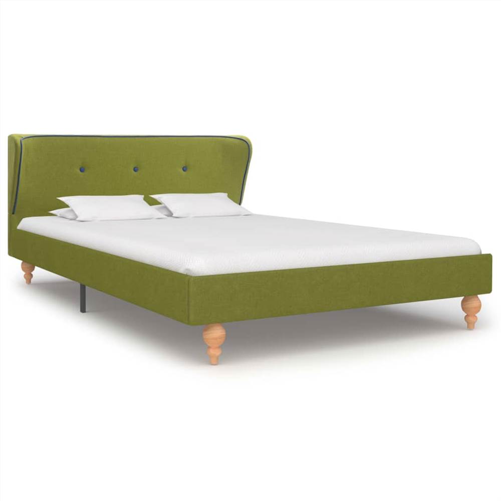 

Bed Frame Green Fabric 120x190 cm