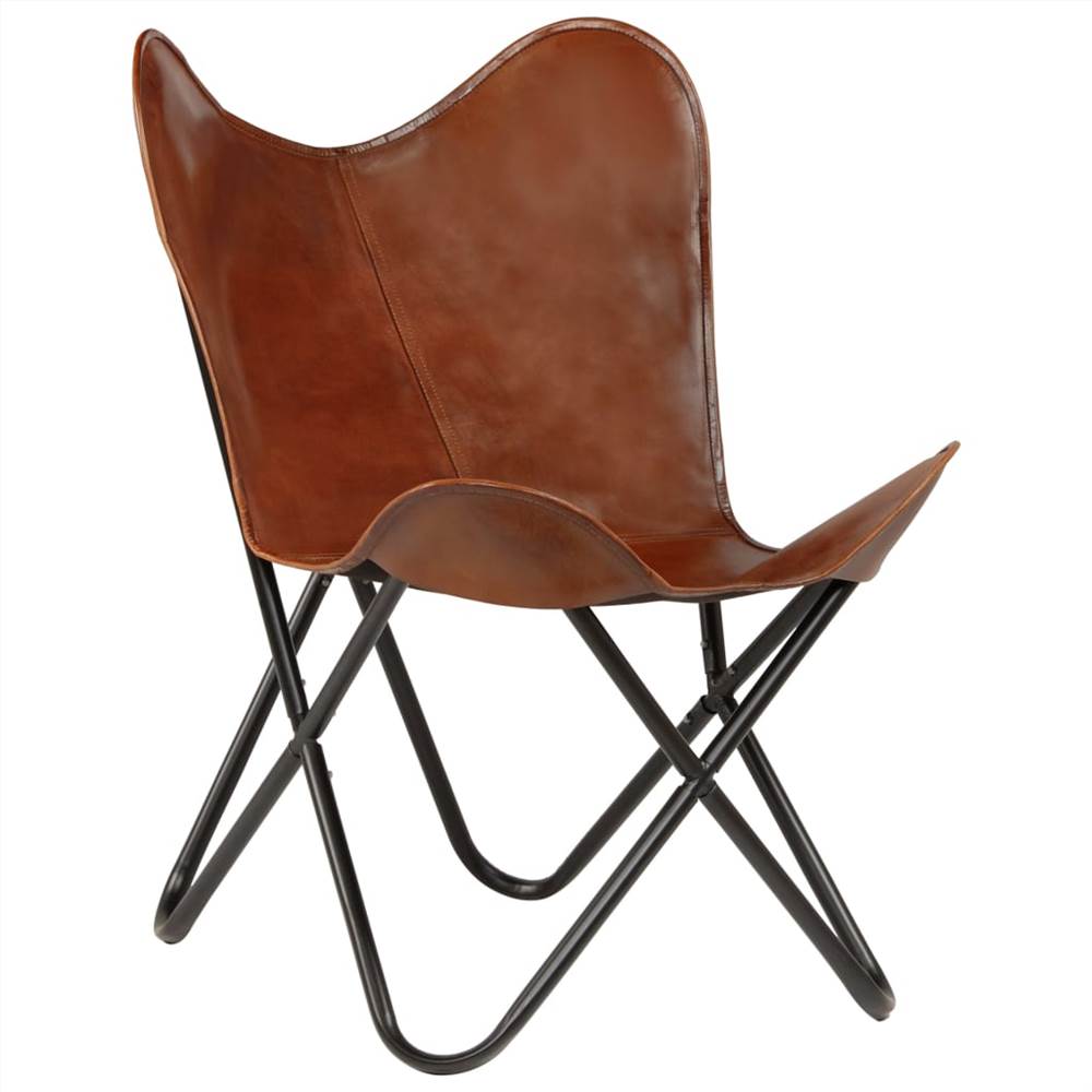 Butterfly Chair Brown Kids Size Real Leather