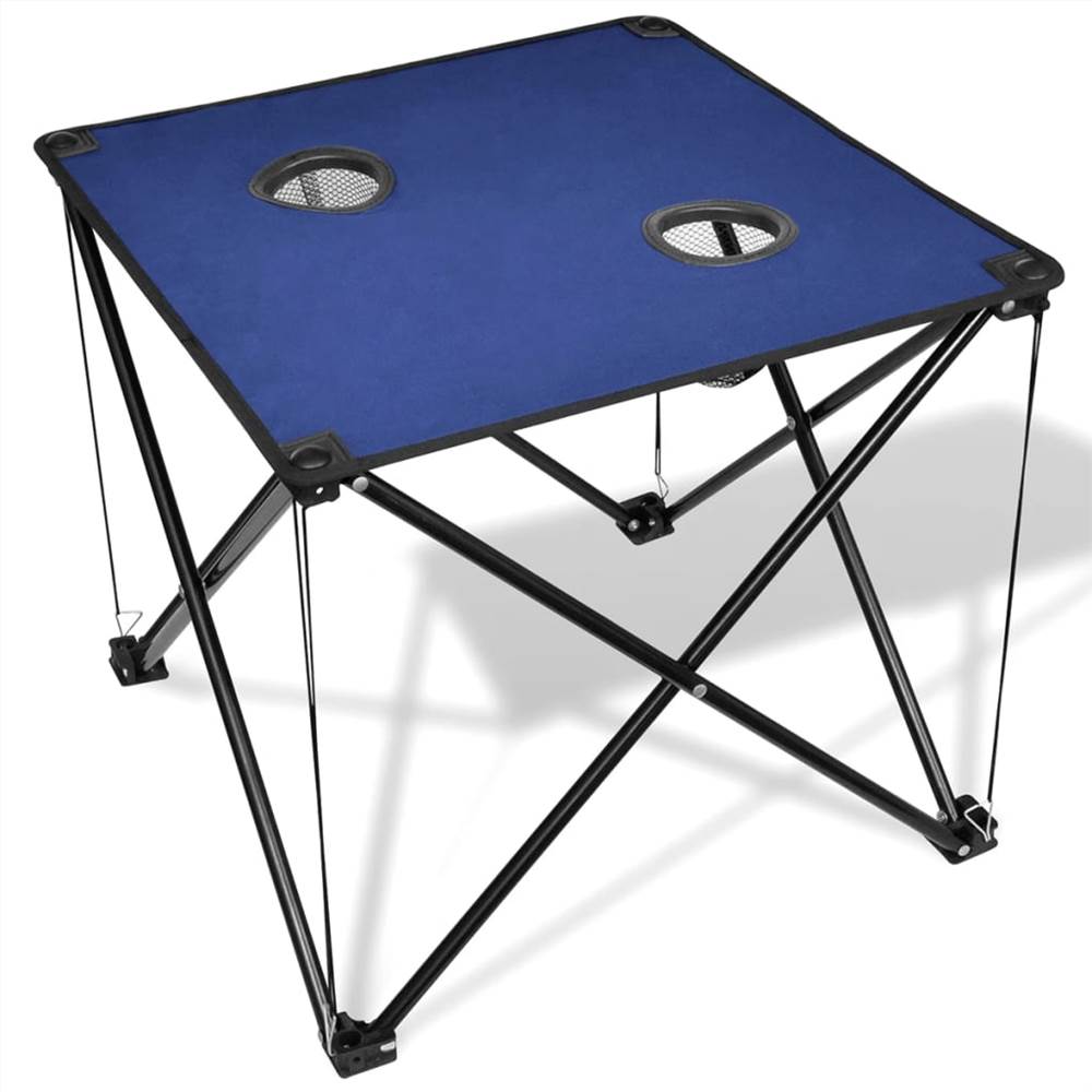 Mesa Camping Plegable Azul C/Diseño Practico Surtek
