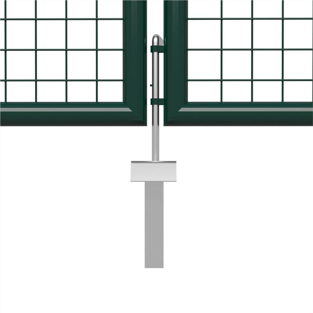 Garden Gate Steel 400x200 cm Green