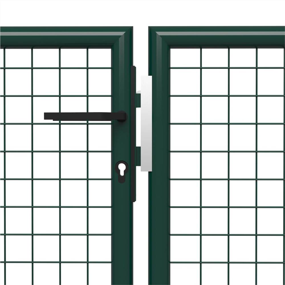 Garden Gate Steel 400x200 cm Green