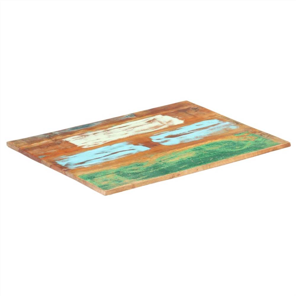 Rectangular Table Top 70x80 cm 15-16 mm Solid Reclaimed Wood