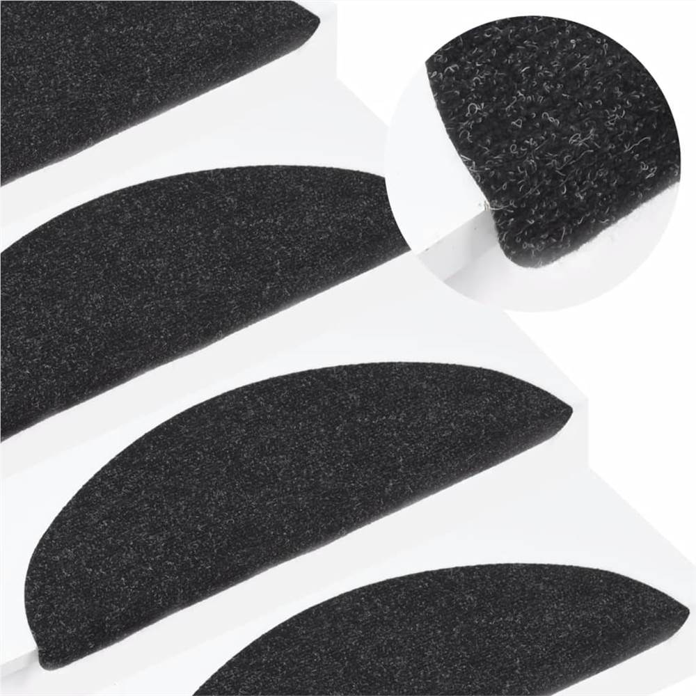 

Self-adhesive Stair Mats 15 pcs 65x26 cm Anthracite