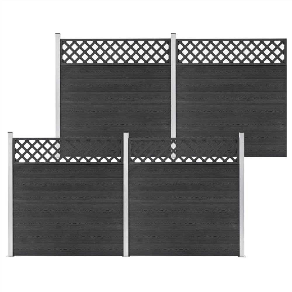 

WPC Fence Set 4 Square 699x185 Grey