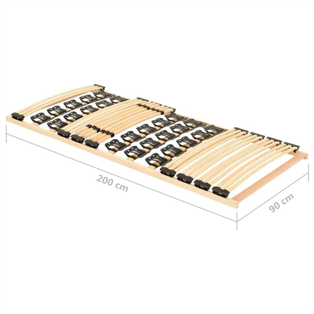 Bed Frame with 38 Slats 90x200 cm