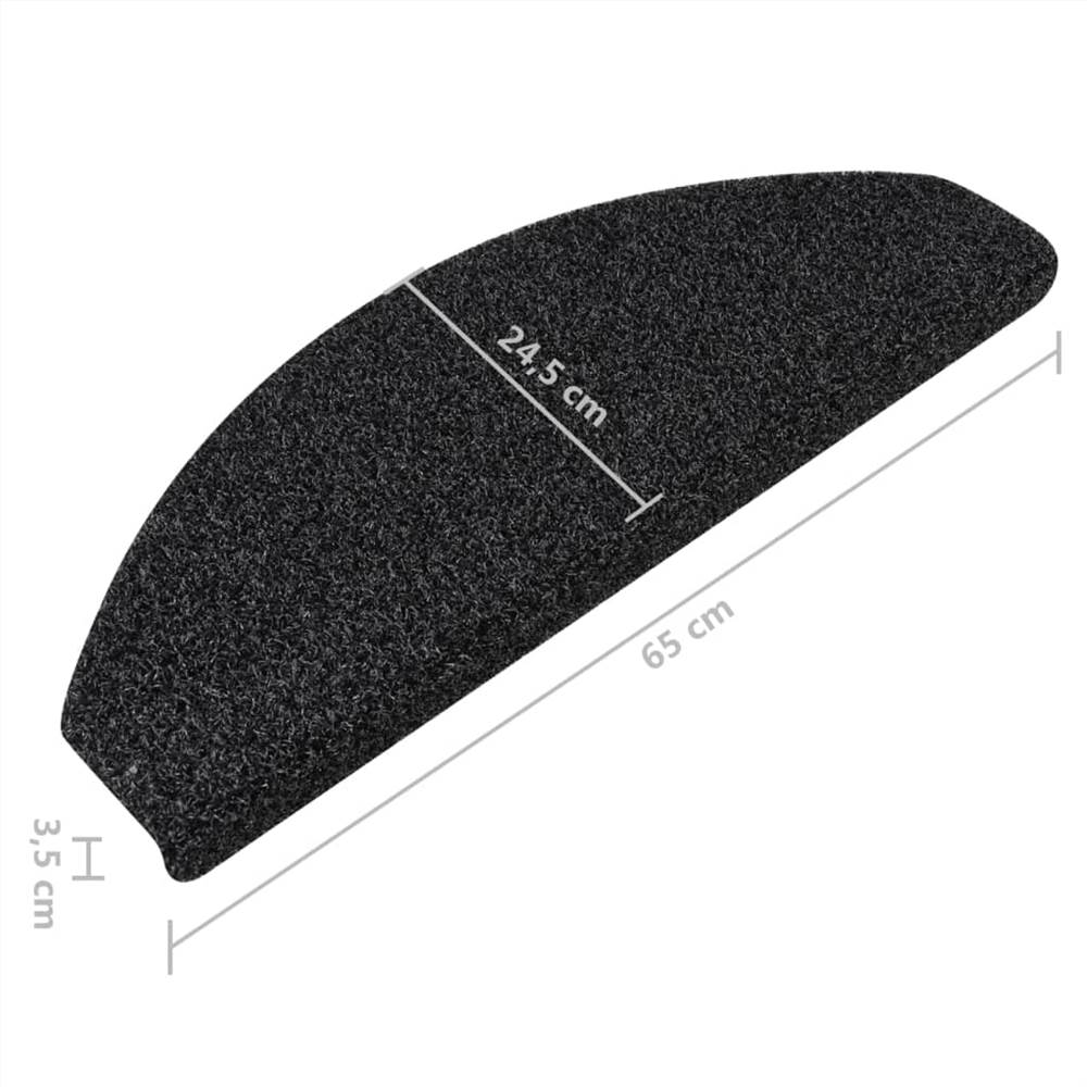 Outdoor Stair Mats 5 pcs 65x28 cm Anthracite Anti Slip