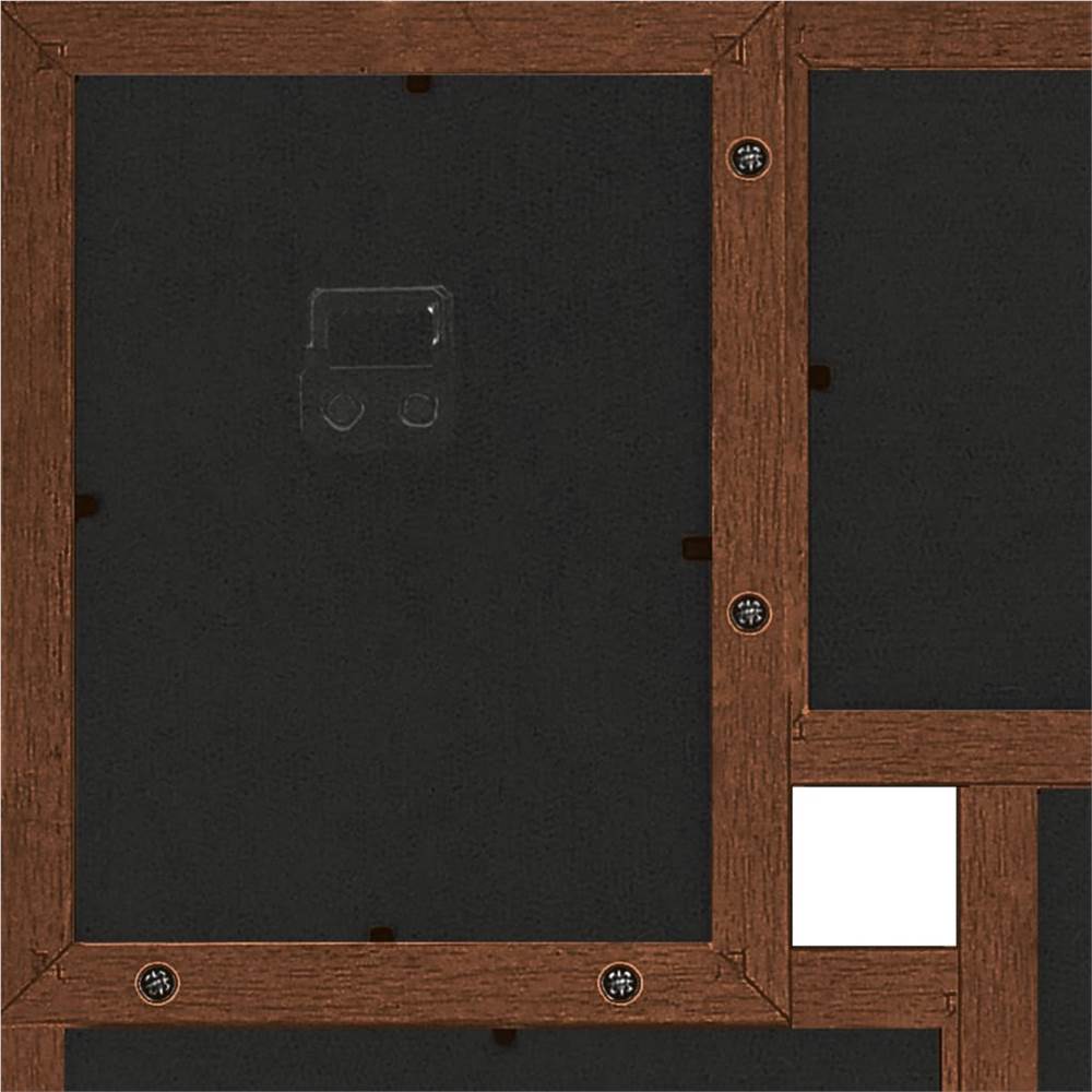Collage Photo Frame for 24x(10x15 cm) Picture Dark Brown MDF