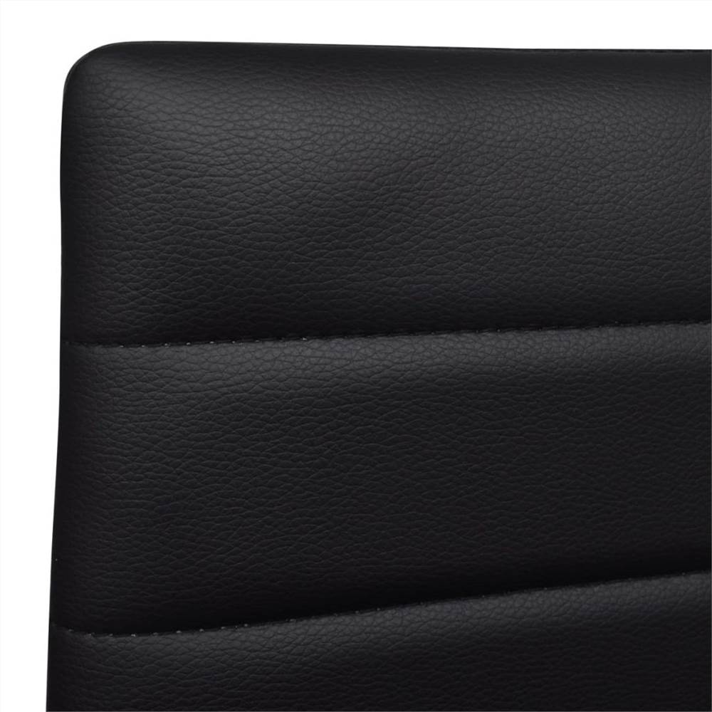 Dining Chairs 4 pcs Black Faux Leather