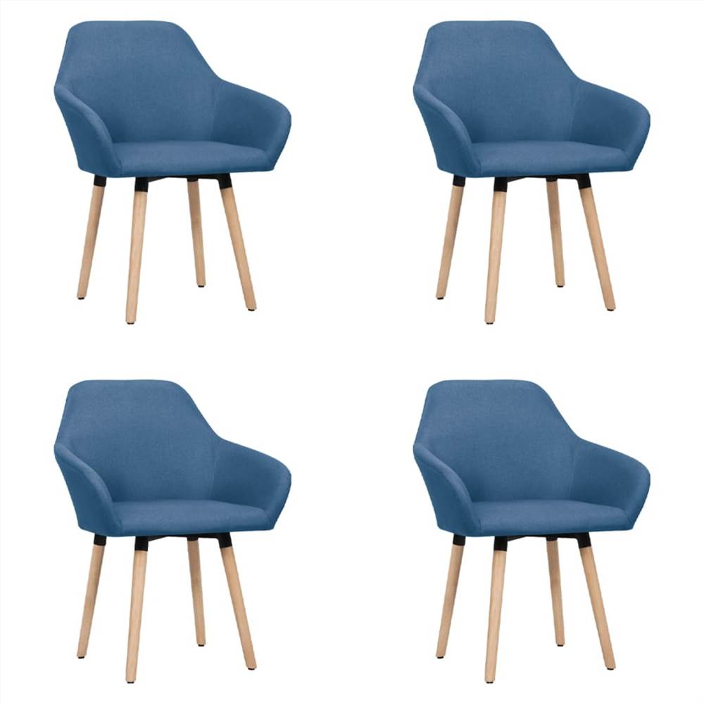 

Dining Chairs 4 pcs Blue Fabric