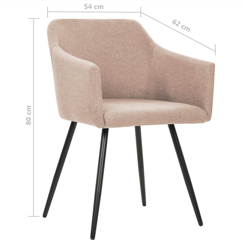 Dining Chairs 4 pcs Taupe Fabric