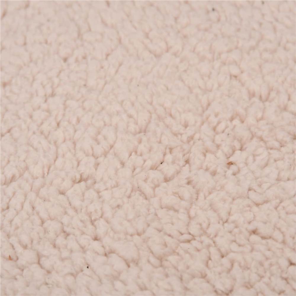 Ergonomic Dog Bed Mattress 75x53 cm Linen Look Fleece Dark Grey