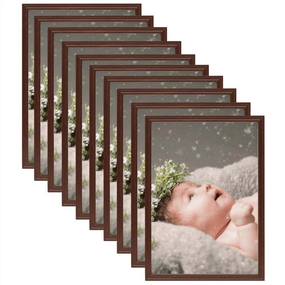 

Photo Frames Collage 10 pcs for Wall or Table Dark Red 10x15 cm