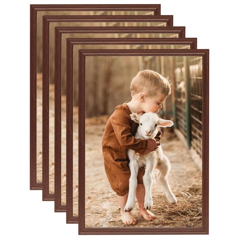 

Photo Frames Collage 5 pcs for Wall or Table Brown 15x21 cm MDF