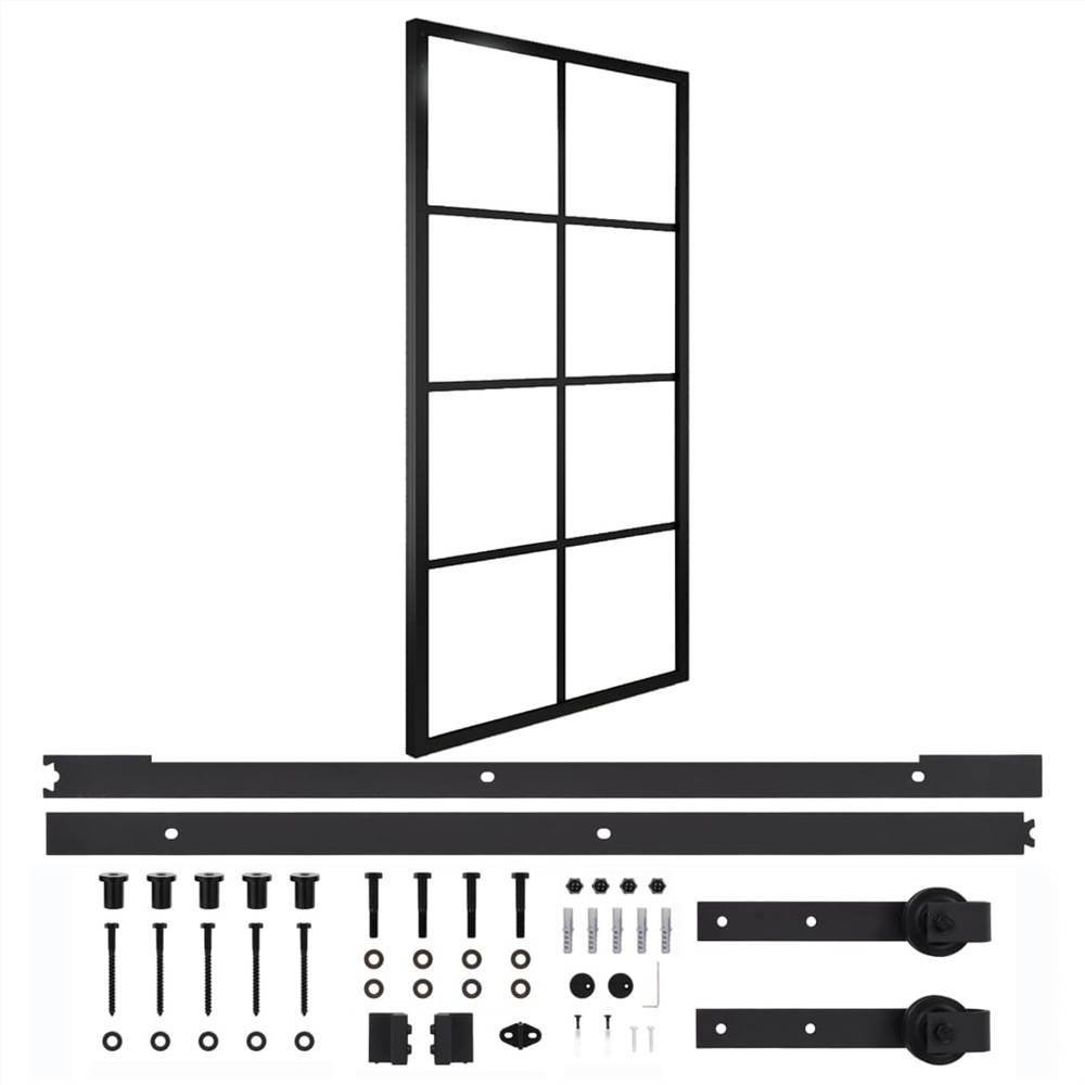 

Sliding Door Aluminium and ESG Glass with Hardware 102.5x205cm